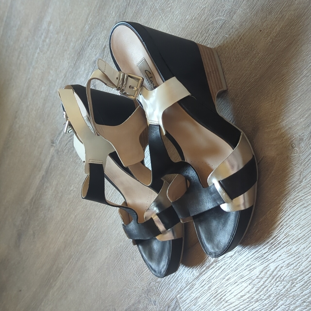 Clarks heeled sandals
